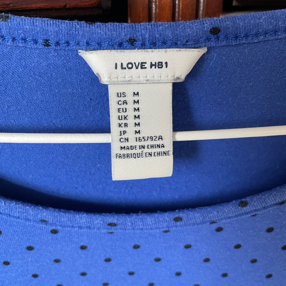 Fitted Blue long sleeve top